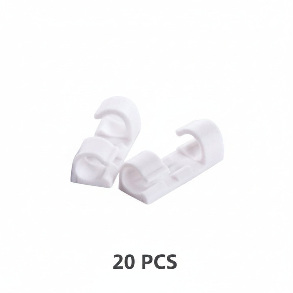 KabelKlip® WireClamps 1+1 GRATIS: Selvklæbende Nem Kabelorganisering Trådklemmer