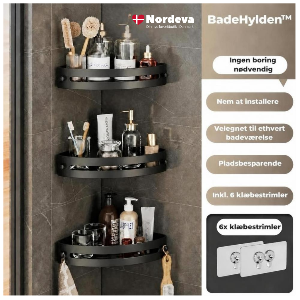 BadeHylden™ – Få orden på badeværelset på få sekunder