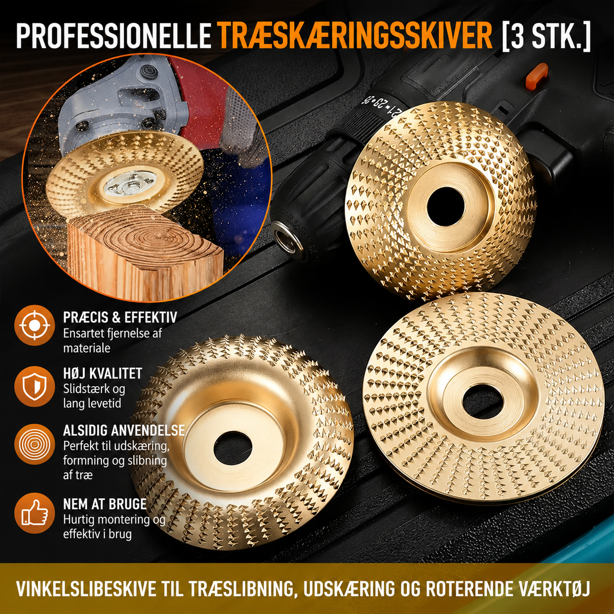 TræForge™ Pro Kit - Forvandl din vinkelsliber til et præcisionsværktøj