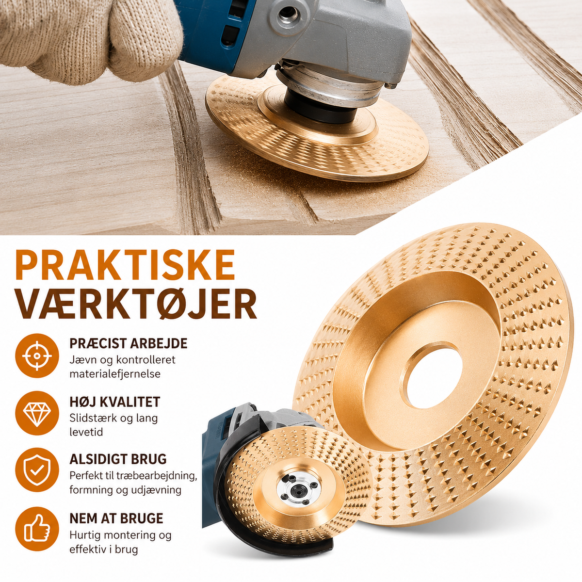 TræForge™ Pro Kit - Forvandl din vinkelsliber til et præcisionsværktøj