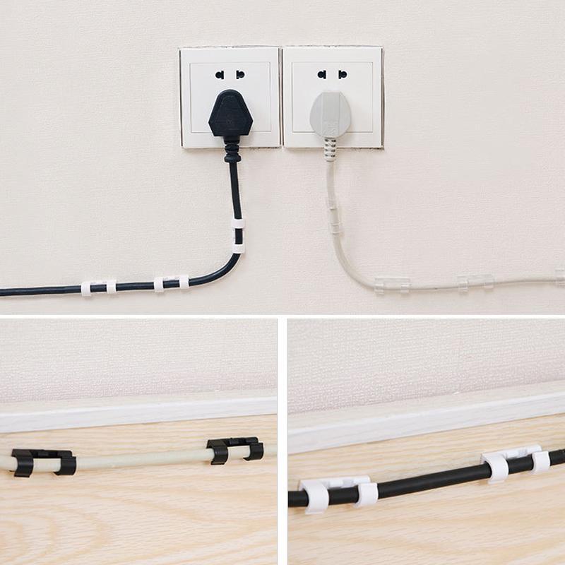 KabelKlip® WireClamps 1+1 GRATIS: Selvklæbende Nem Kabelorganisering Trådklemmer