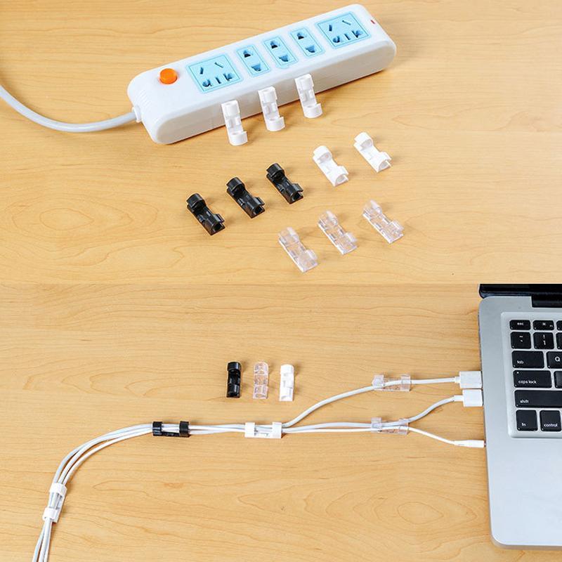 KabelKlip® WireClamps 1+1 GRATIS: Selvklæbende Nem Kabelorganisering Trådklemmer