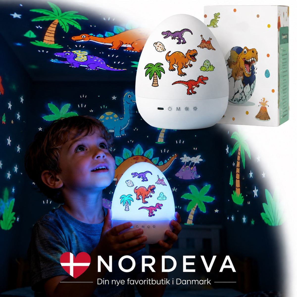 DinoDrøm™ | Gør sengetid til et magisk eventyr – helt uden skærme 🦖✨