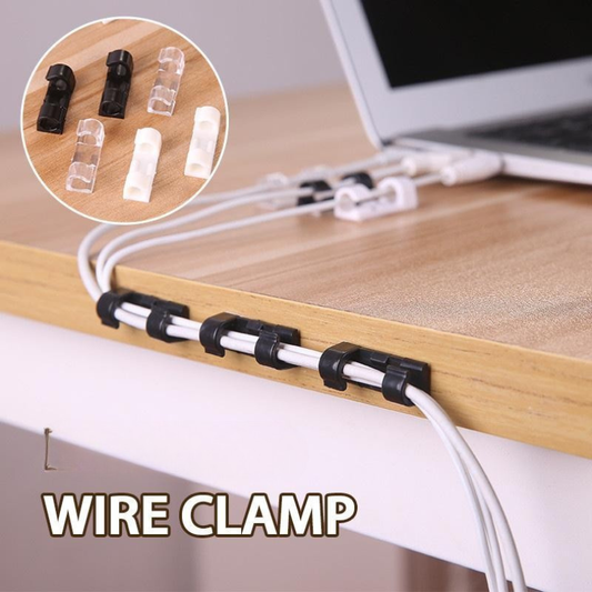 KabelKlip® WireClamps 1+1 GRATIS: Selvklæbende Nem Kabelorganisering Trådklemmer