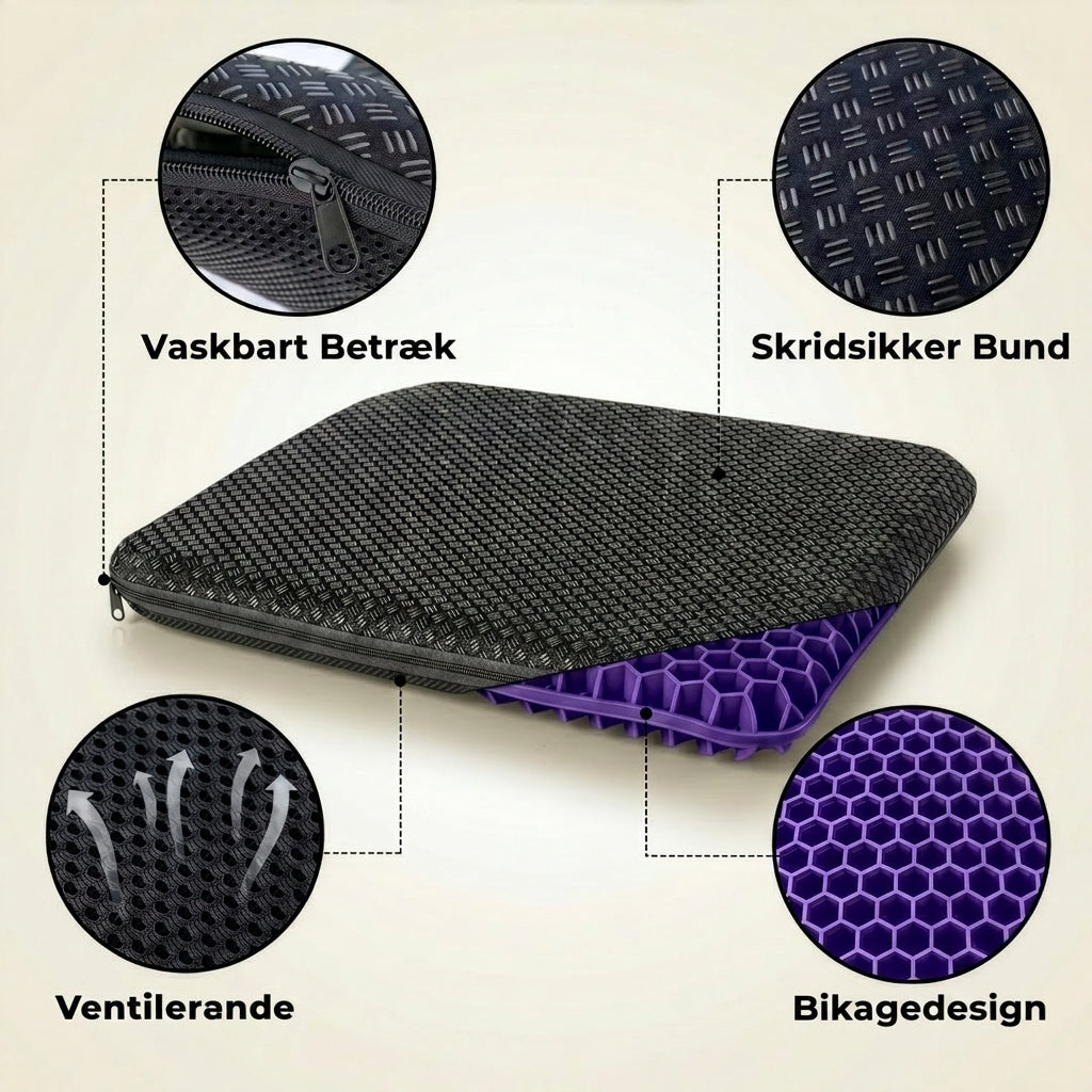 GelPude™ - Ergonomisk Sædepude